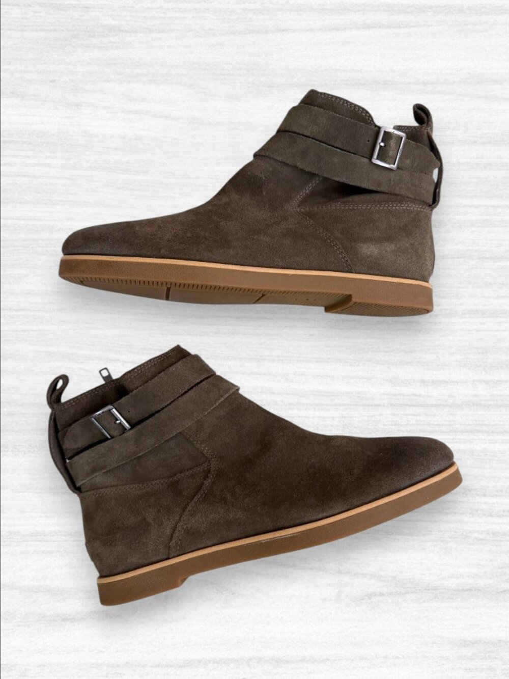 UGG Josefene Ankle Boots Slate Suede Double Strap Buckle Zip Women’s Size 10